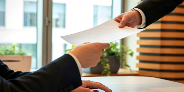 Signature d'un acte de cession de parts sociales devant notaire